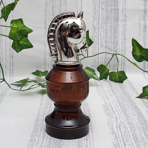 Donated Vtg Chess Piece KNIGHT Bottle | Silver Top - Picture 2 of 8